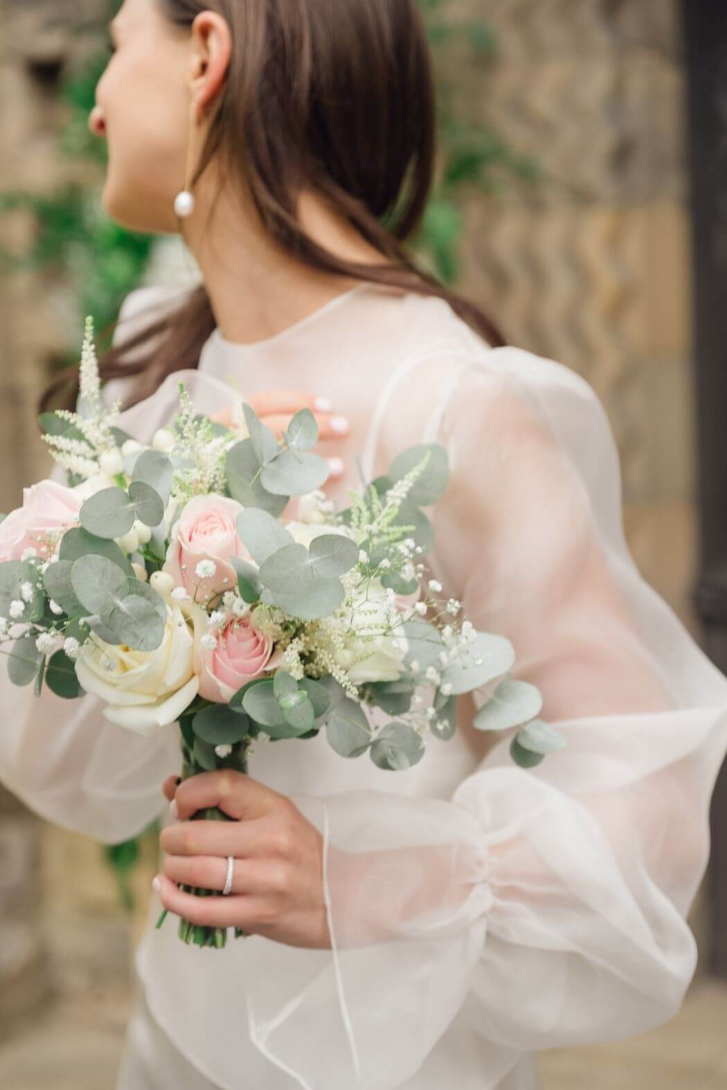 A natural, candid wedding moment