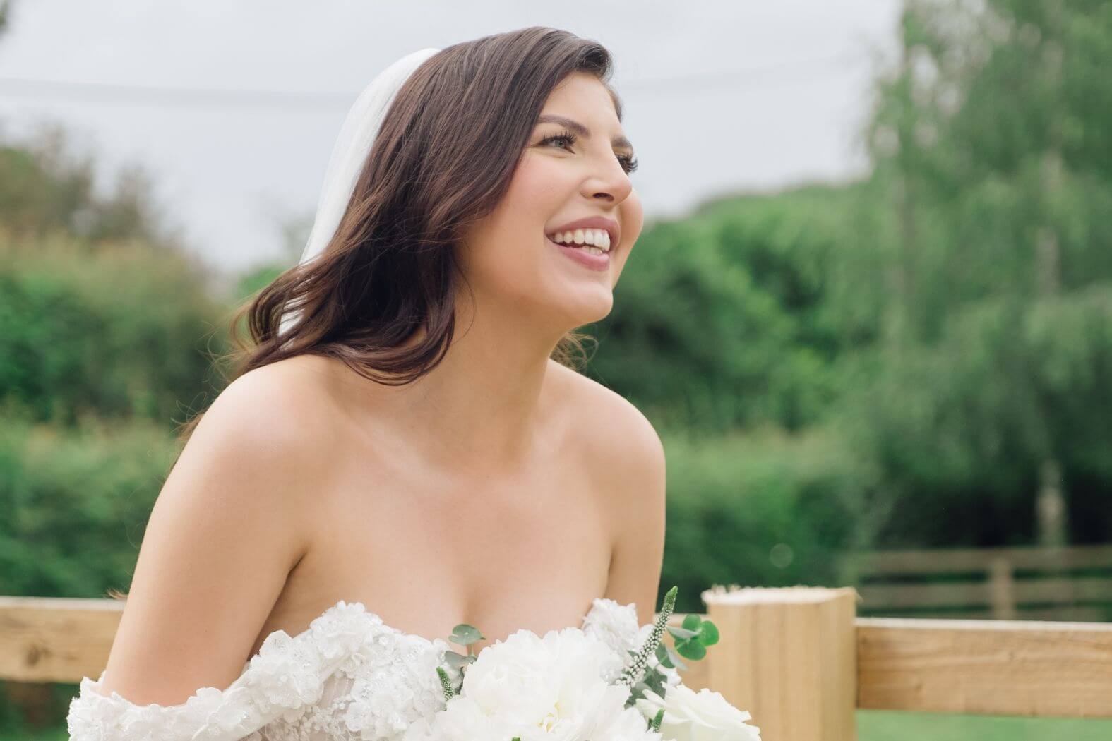 Bride portrait in soft natural light, light and airy documentary wedding photography