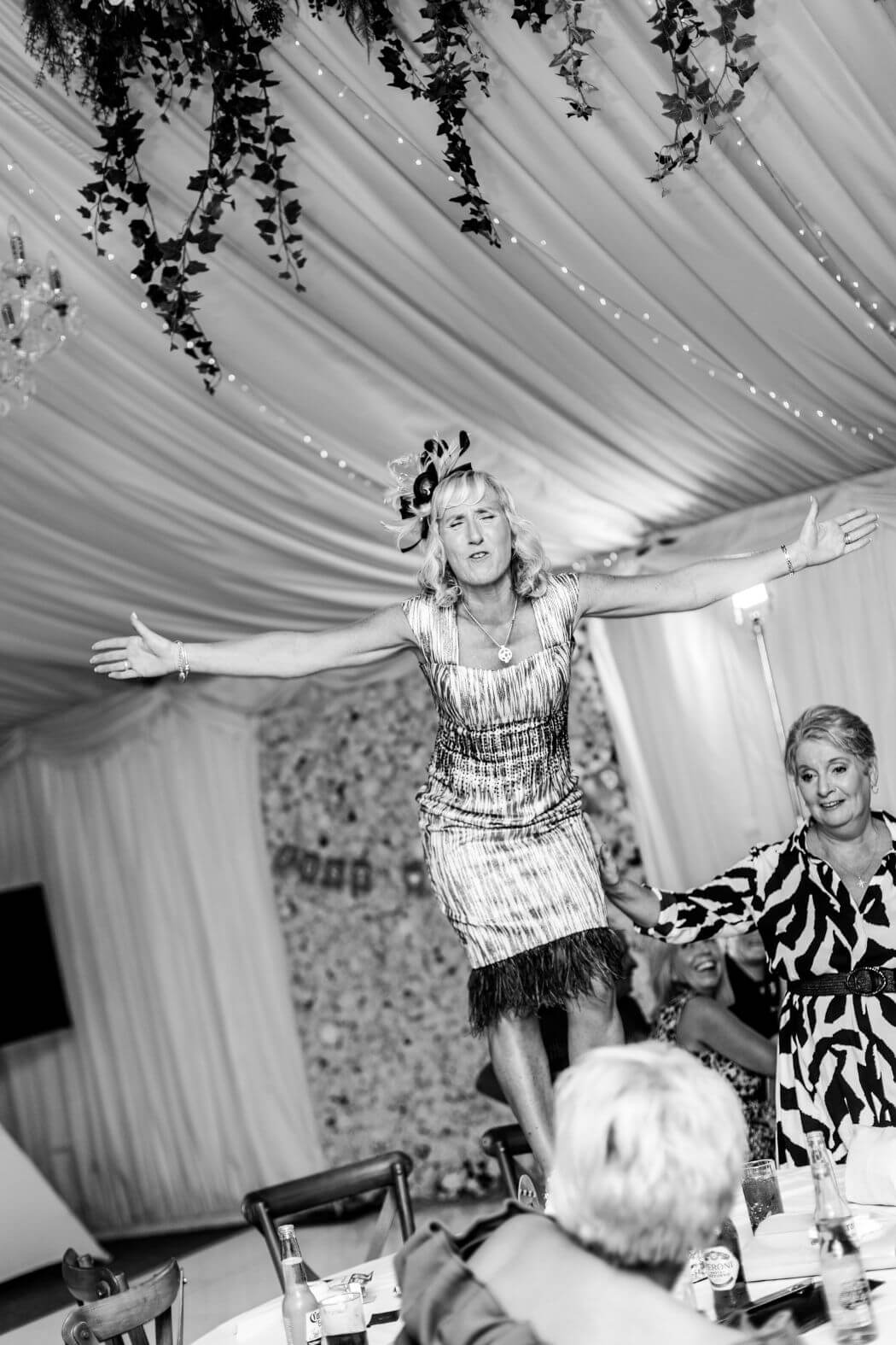 Candid moment on the dance floor
