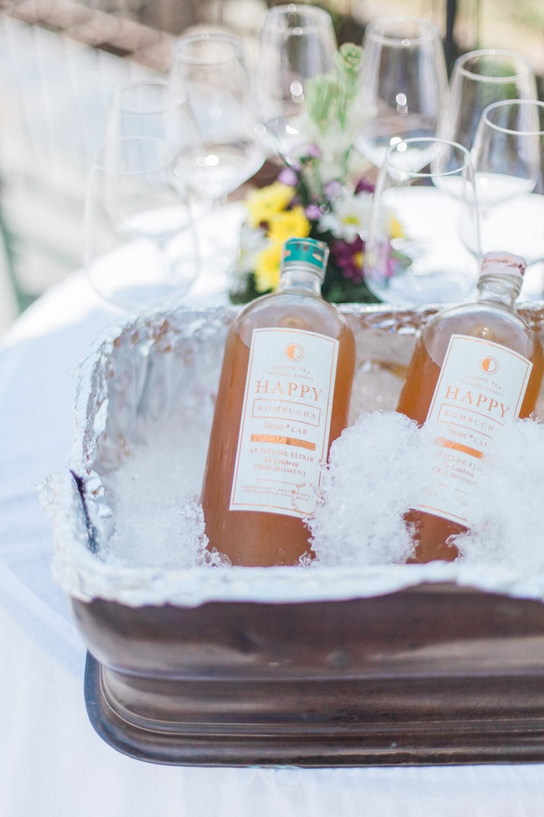 Drinks at a destination wedding celebration