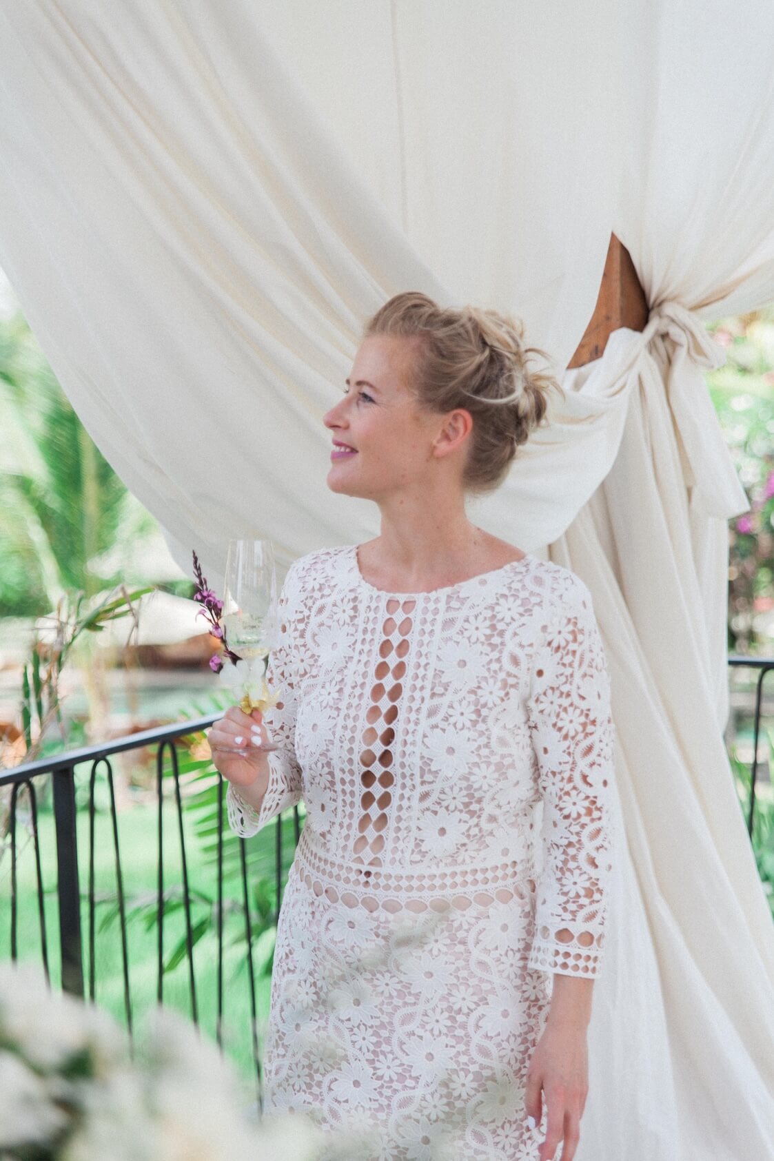 Bride at a Bali destination wedding