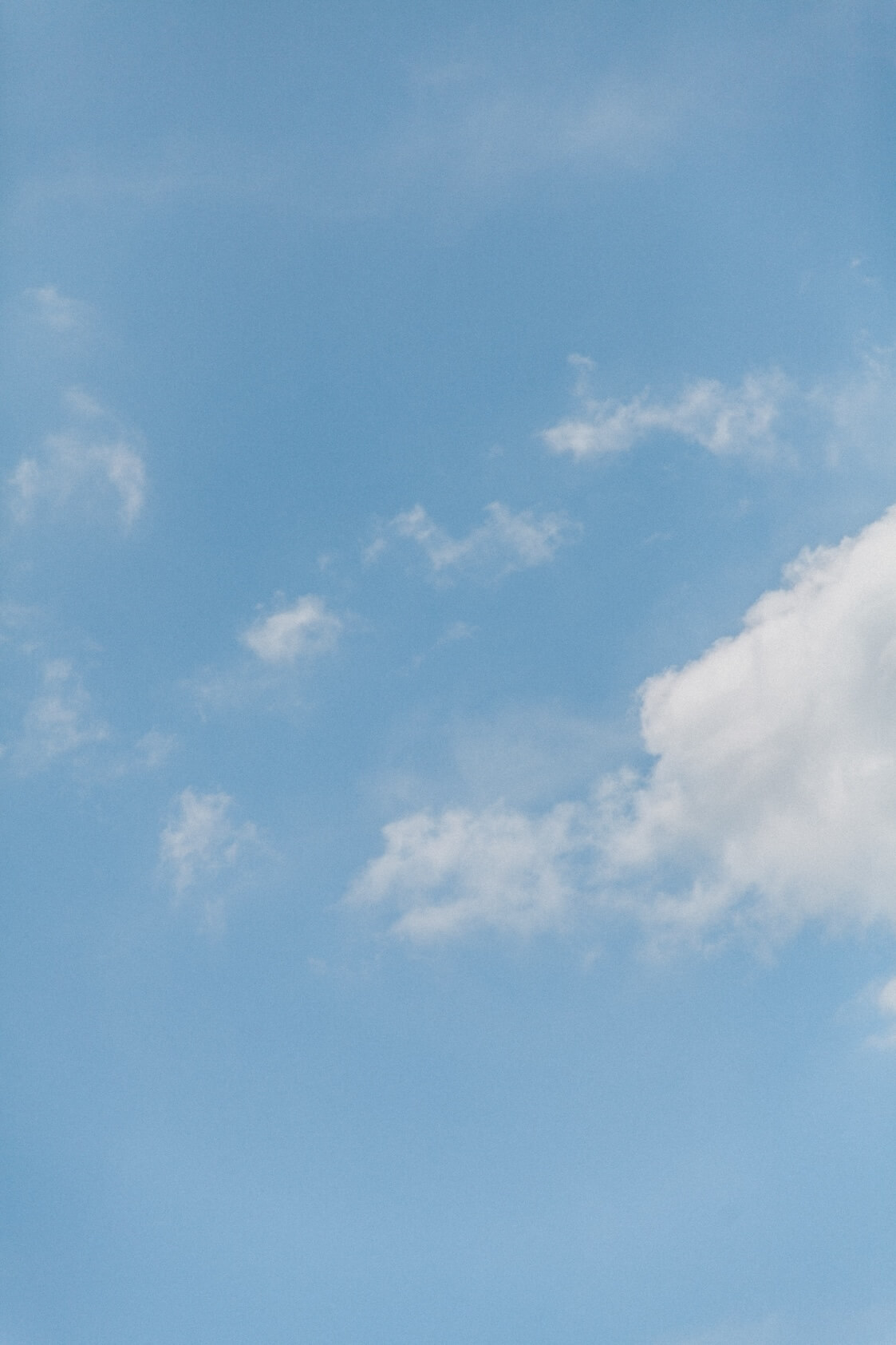 Blue sky over a wedding abroad