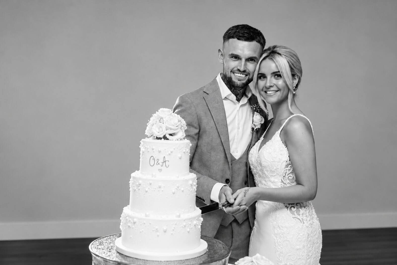 Warwick House wedding venue, Olivia and Ashley's summer wedding in black and white