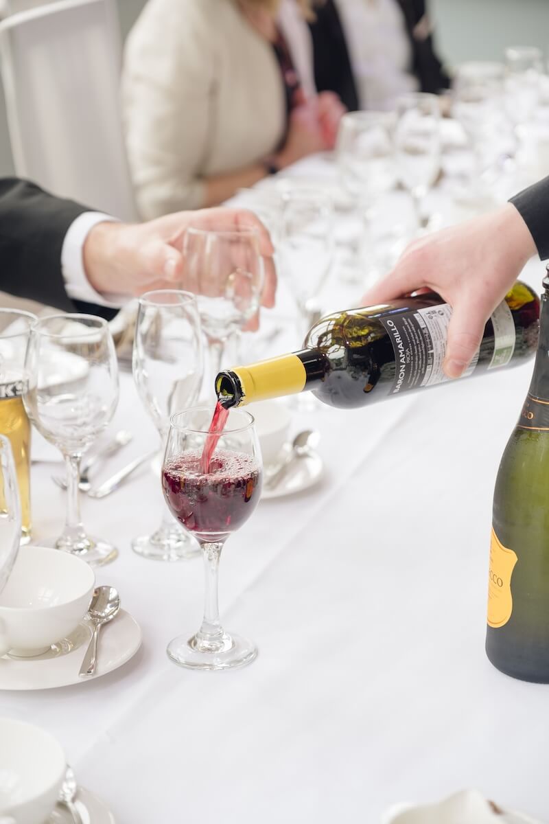 Pendrell Hall wedding breakfast moment