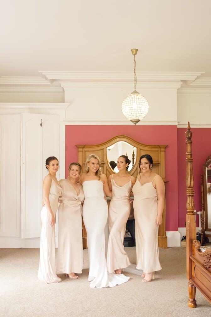 Bride with bridesmaid at Pendrell Hall