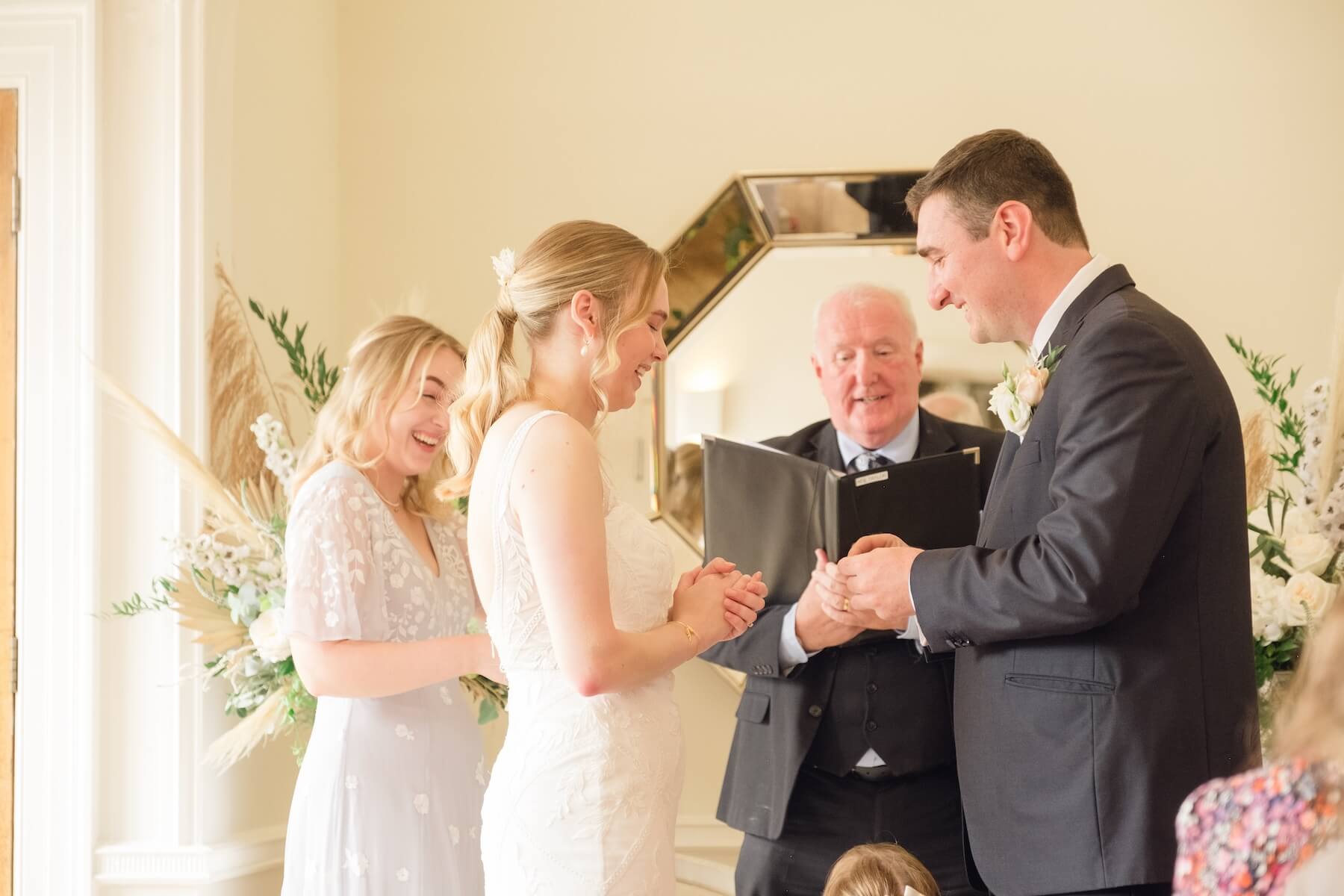 Wedding ceremony in the Orangery at Alrewas Hayes
