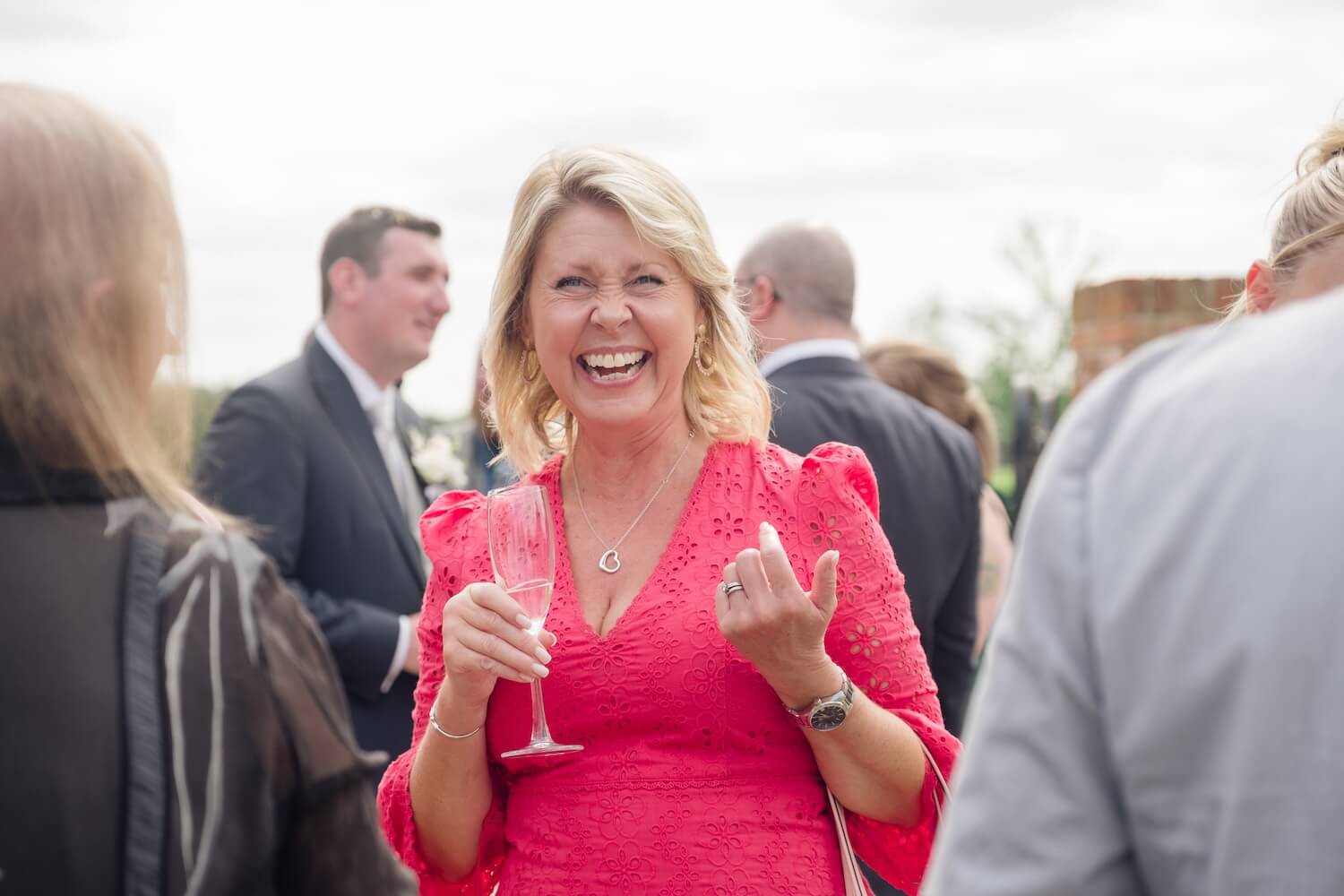 Guests at the drinks reception at Alrewas Hayes