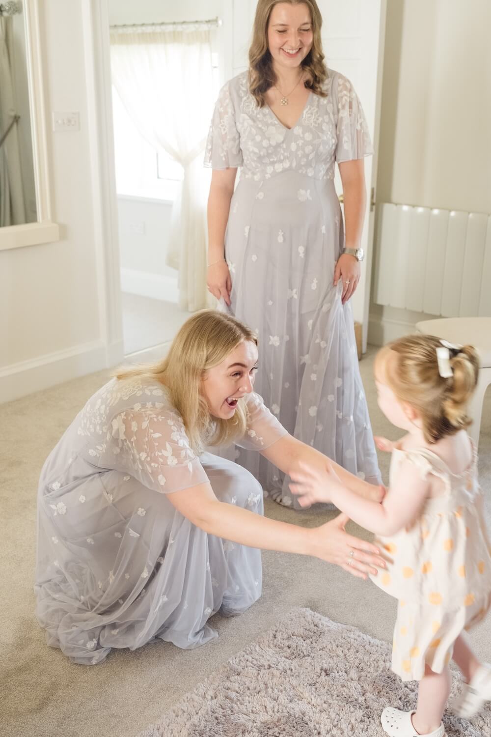 Bride with her bridesmaids at Alrewas Hayes