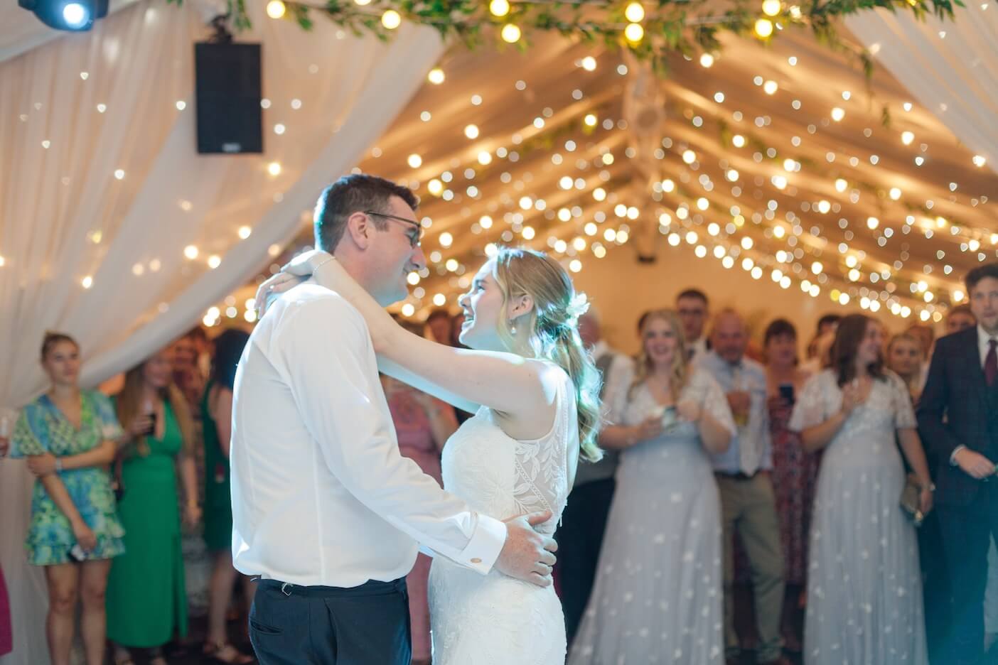 Guests dancing at Alrewas Hayes