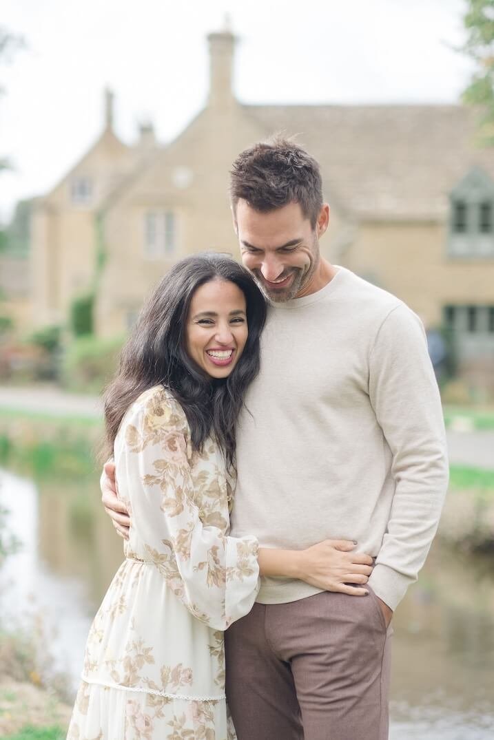 Parent and child sharing a quiet moment on a Cotswolds family shoot
