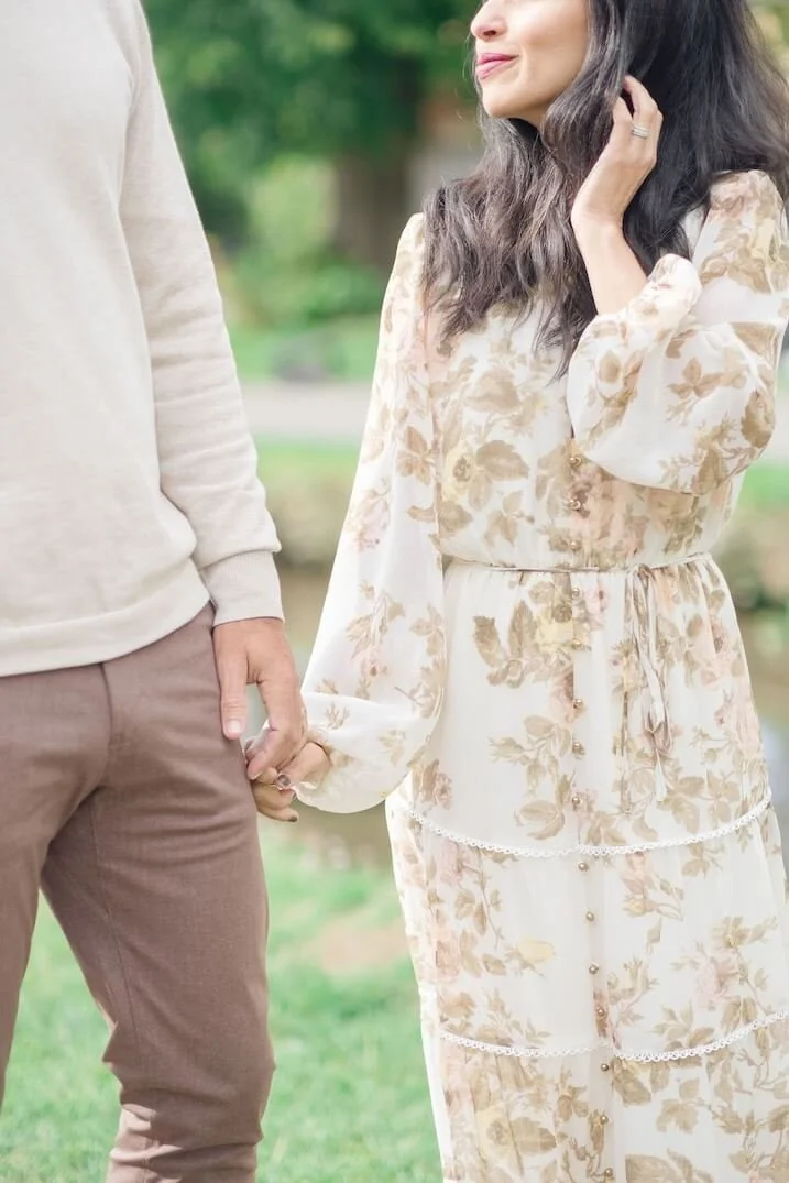 Engagement session candid moment