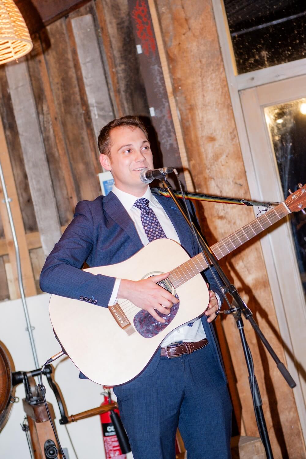 Live singer at a Grange Wedding Barn Cheshire wedding