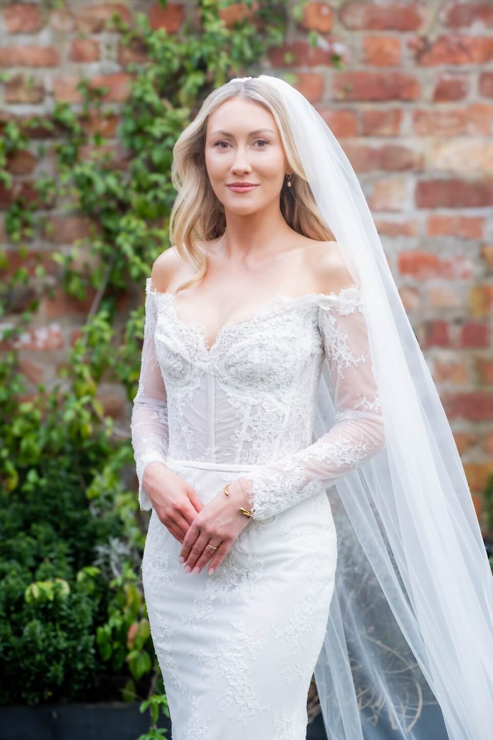 Bride portrait at Grange Wedding Barn Cheshire