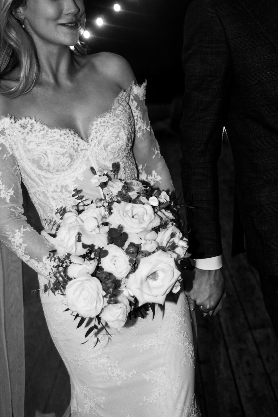 Stylish bride portrait at Grange Wedding Barn Cheshire