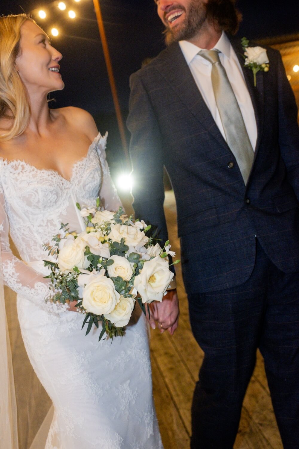 Newlyweds portrait at Grange Wedding Barn Cheshire