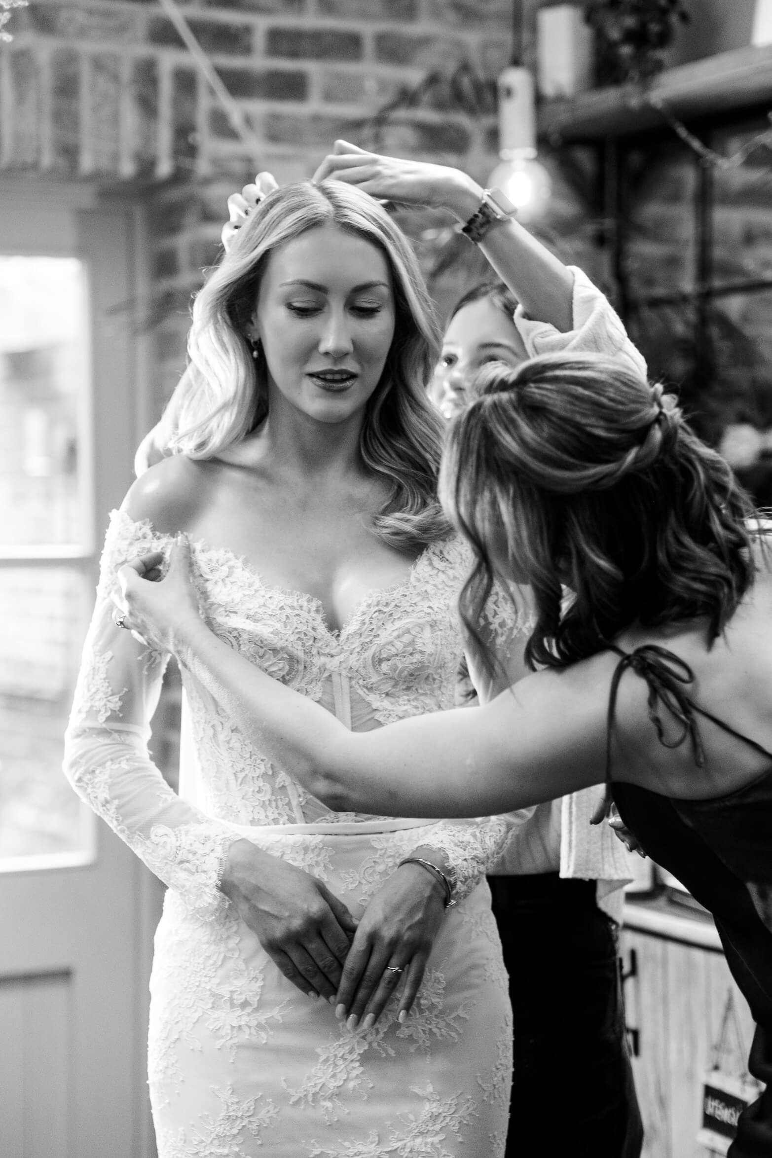Grange Wedding Barn Cheshire winter wedding photography of a bride and groom