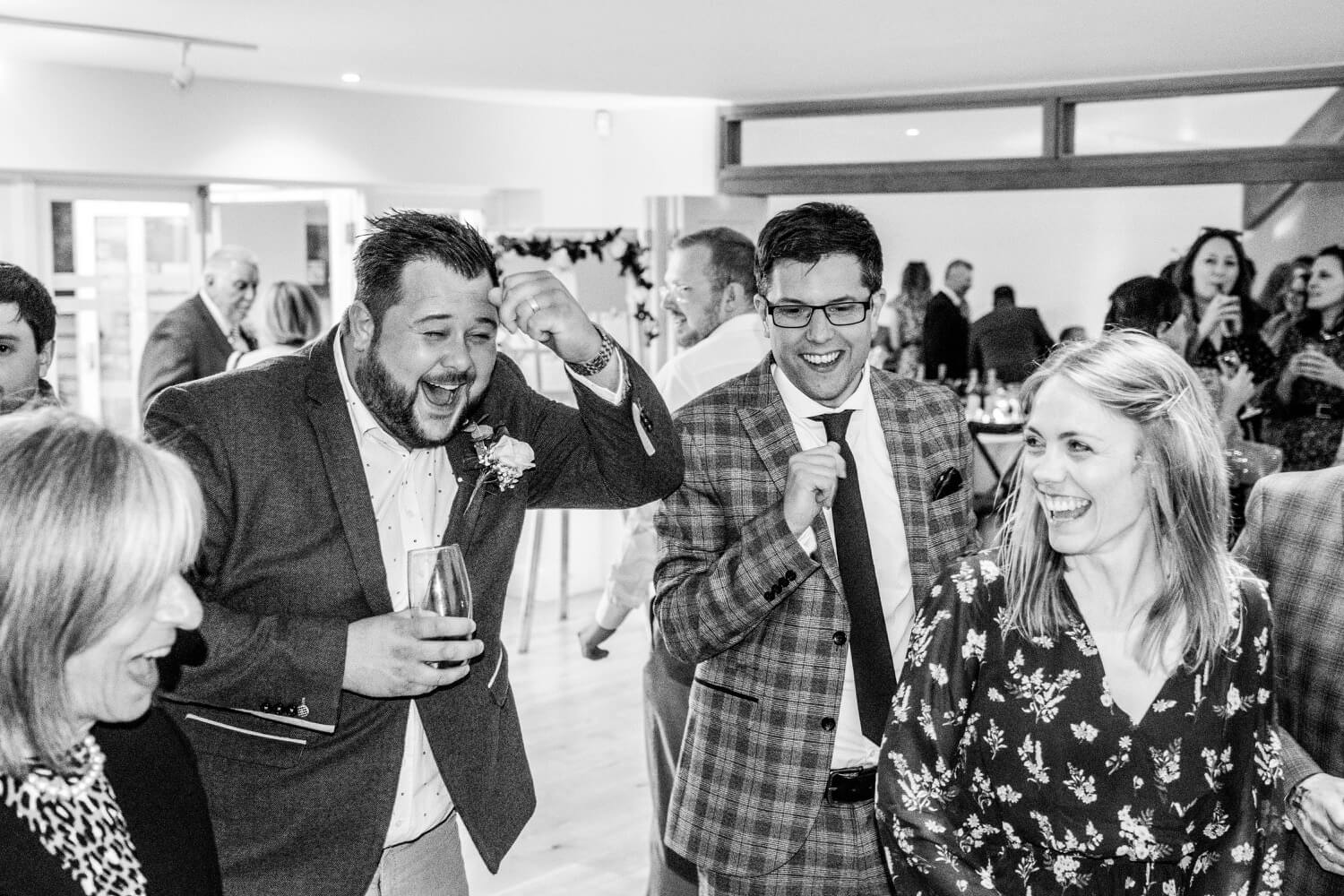 Guests laughing at the roulette table at Hyde House