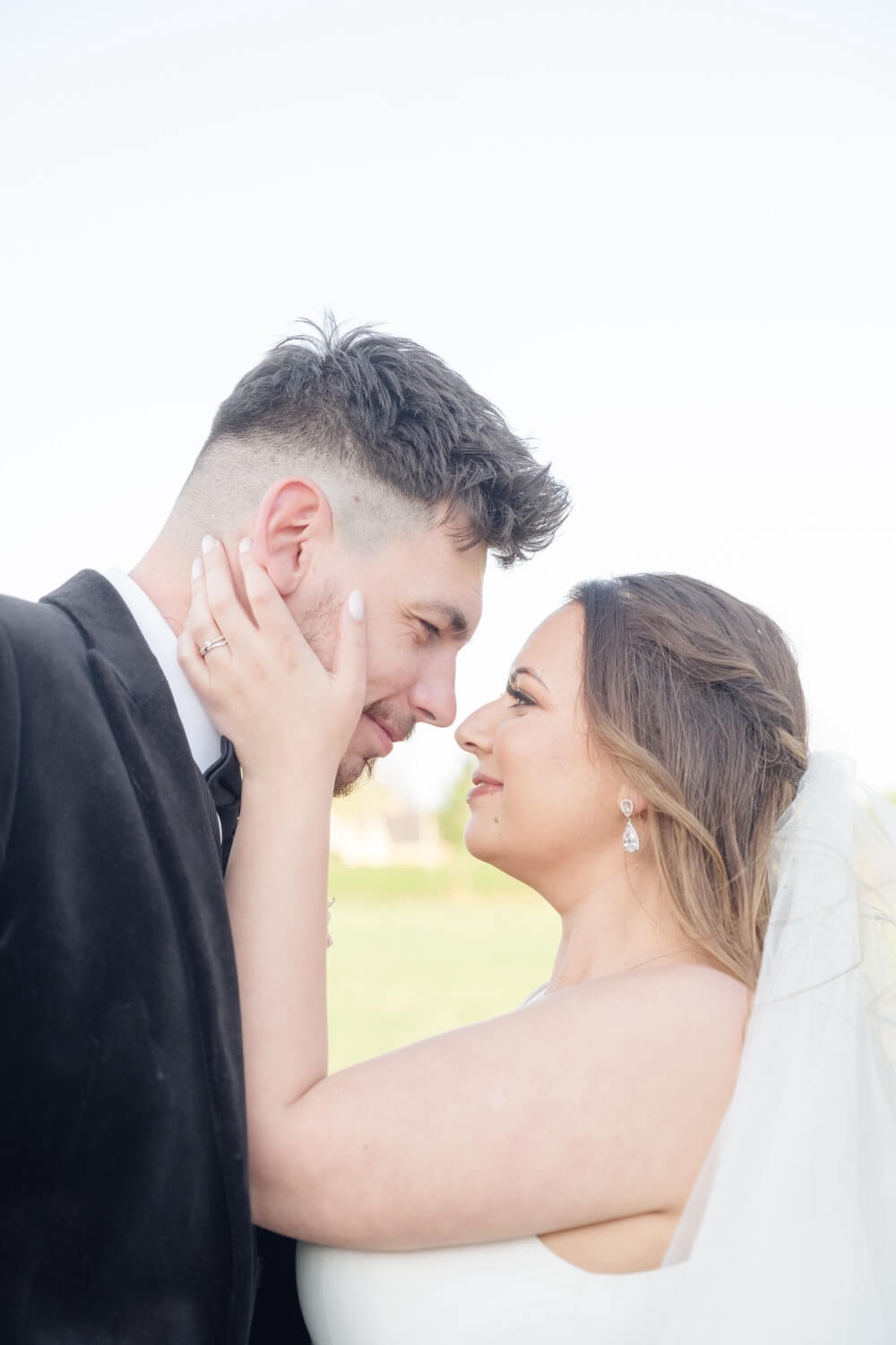Bride and groom together at Hyde House