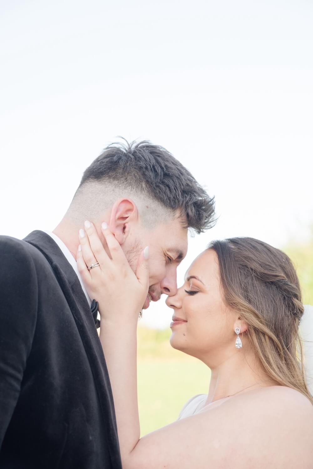 Bride and groom portrait at Hyde House