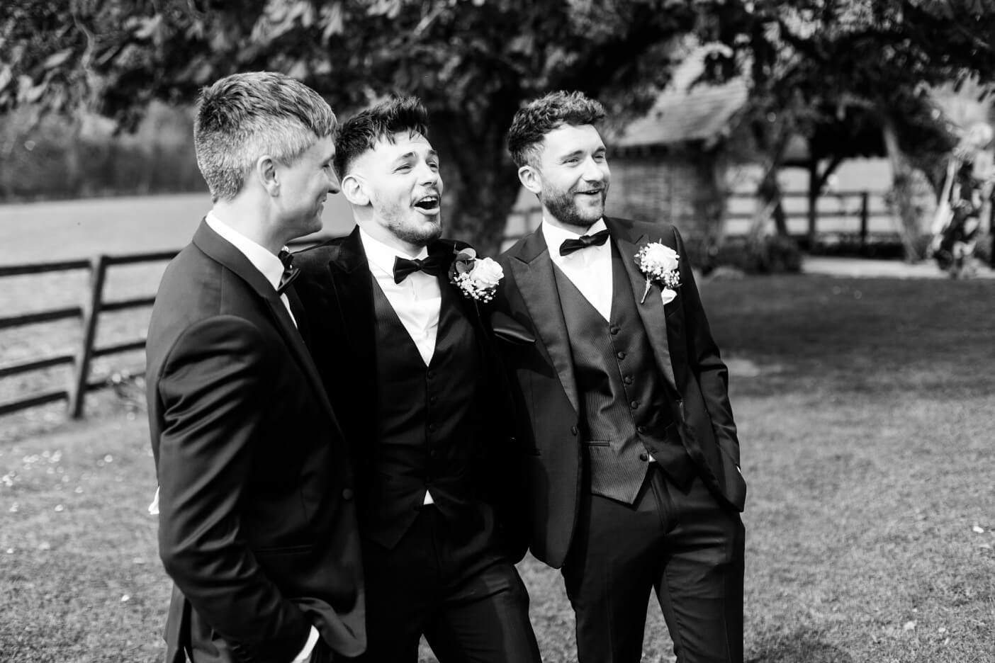 Groom with his best men at Hyde House