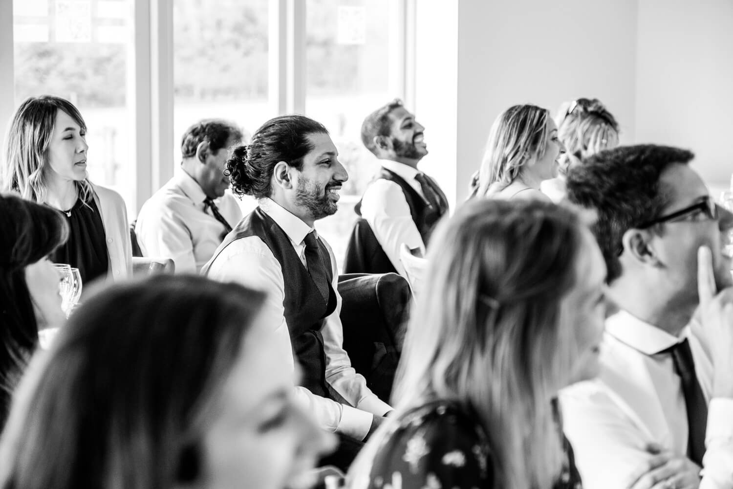 Guests listening to a speech at Hyde House