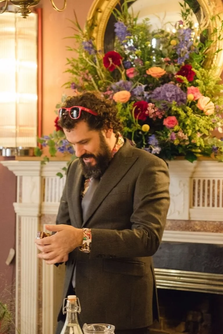 Guests at a London city micro wedding ceremony