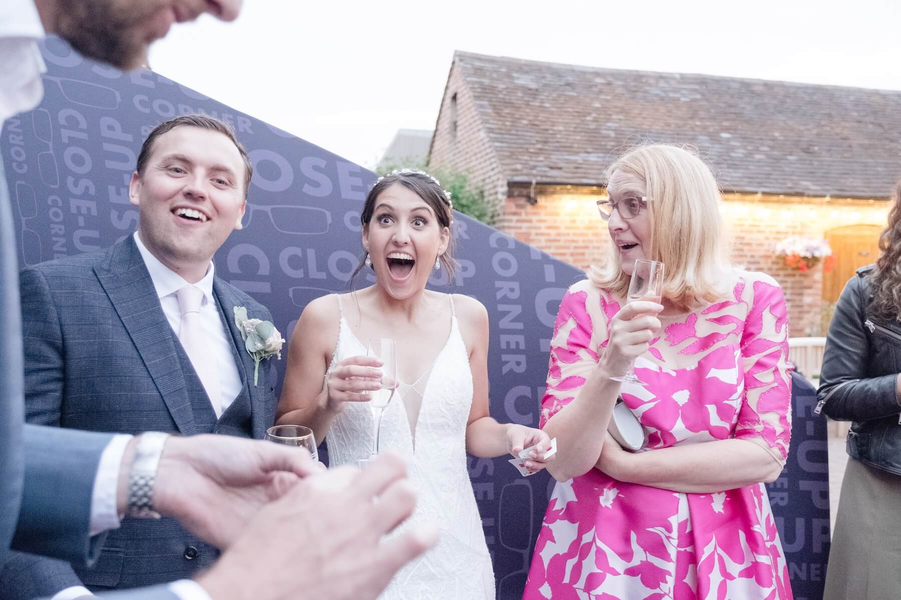 Evening celebrations at Mythe Barn