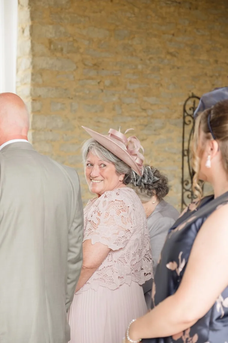 Mother of the groom at a Stratton Court Barn wedding