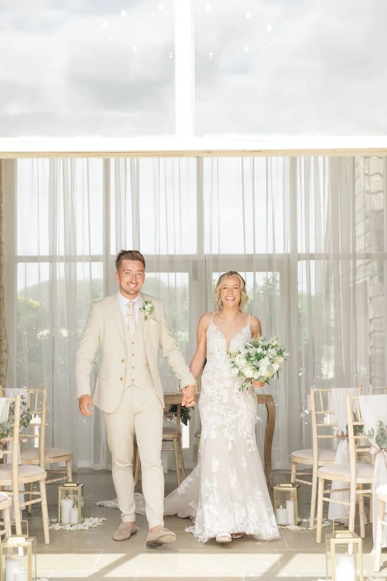 Just married at Stratton Court Barn