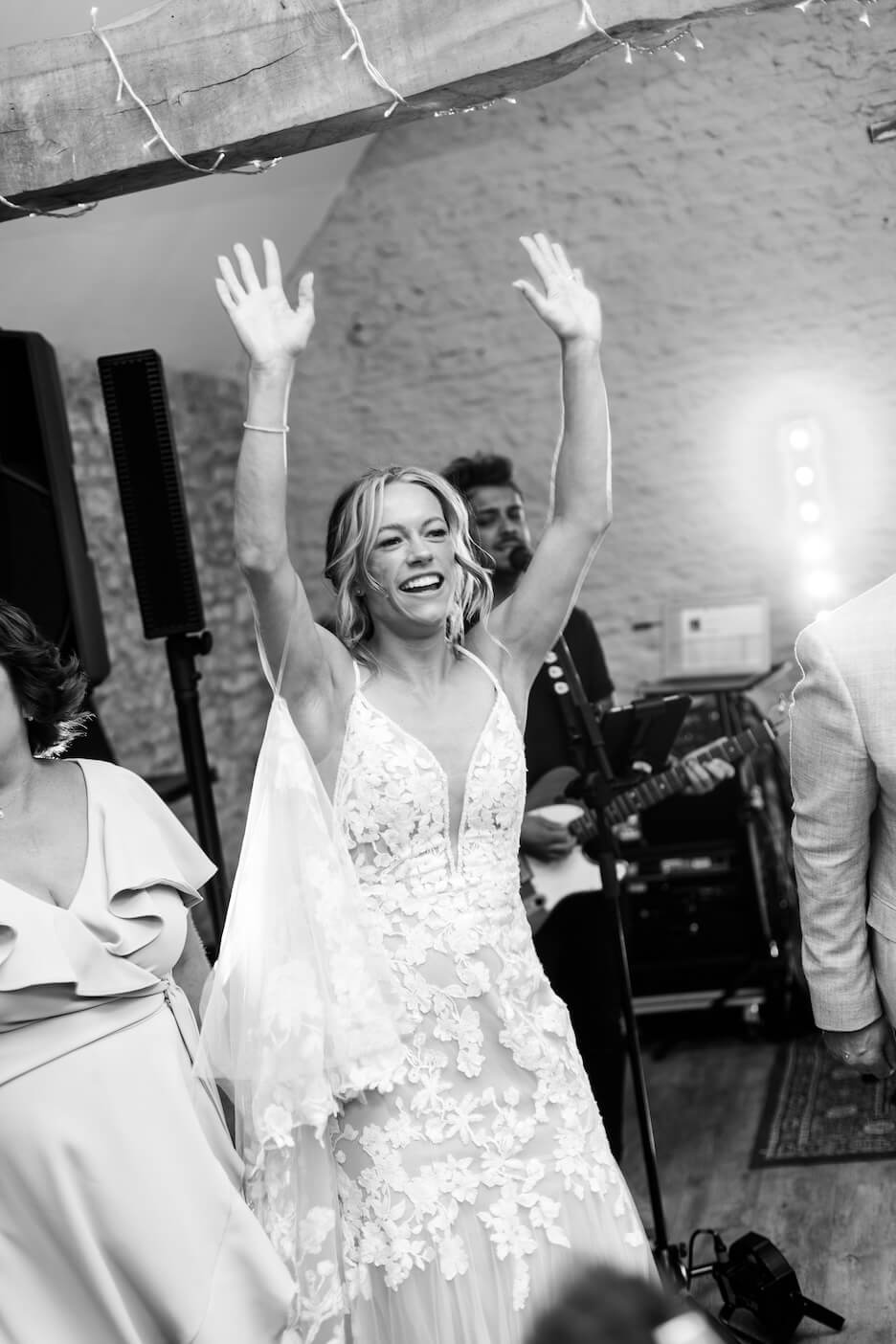 Bride dancing at Stratton Court Barn