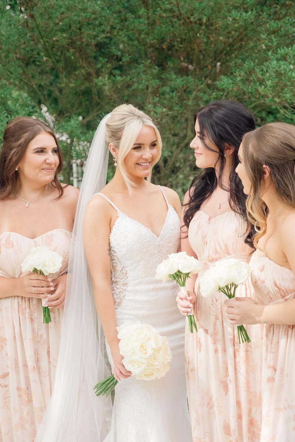 Bride with her bridesmaids at Warwick House