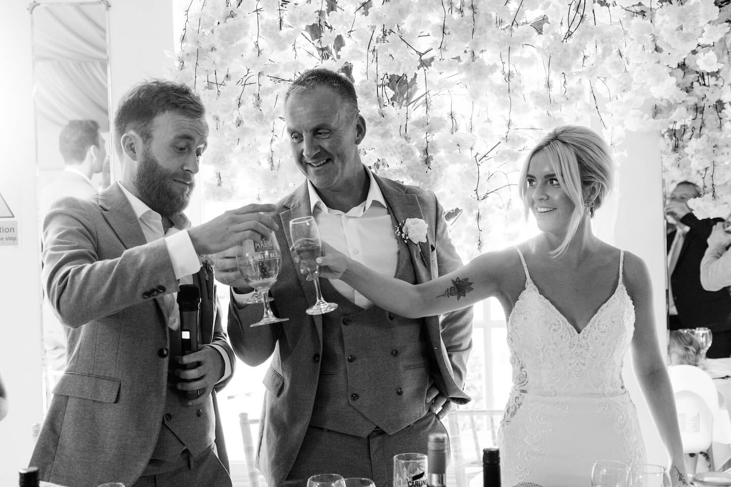 Wedding breakfast celebration at Warwick House