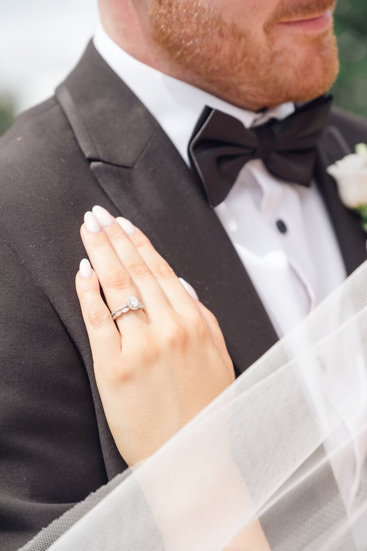 Wedding ring photographed close up as a detail shot