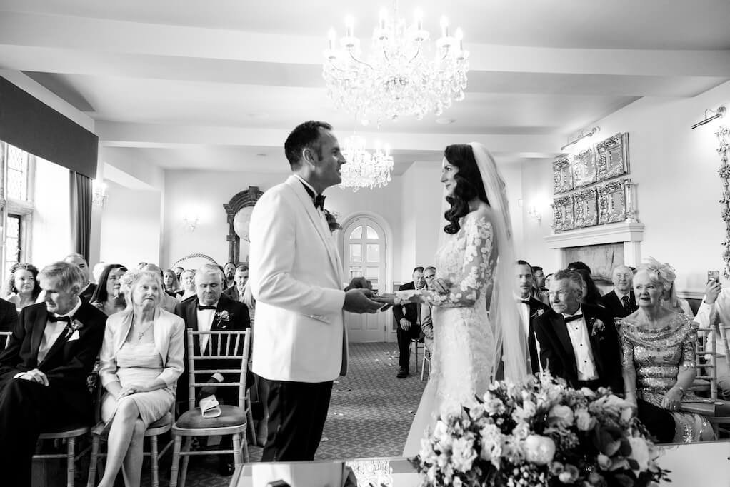 Wedding ceremony in the Shrewsbury Suite at Weston Hall