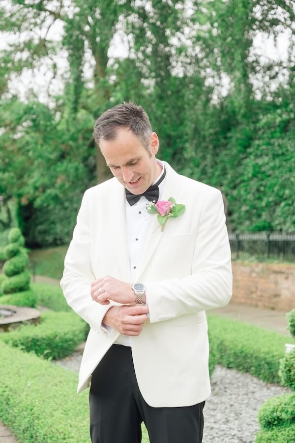 Bride and groom portrait at Weston Hall