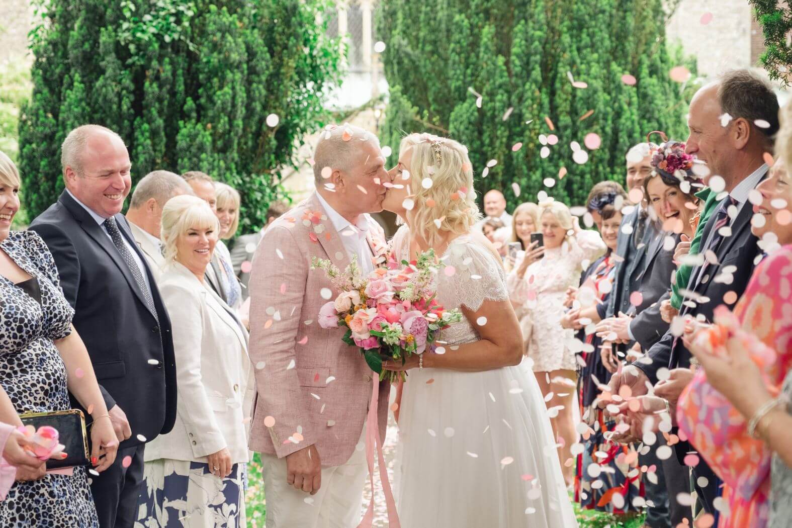 Confetti moment at a wedding photographed by Jordan Fox