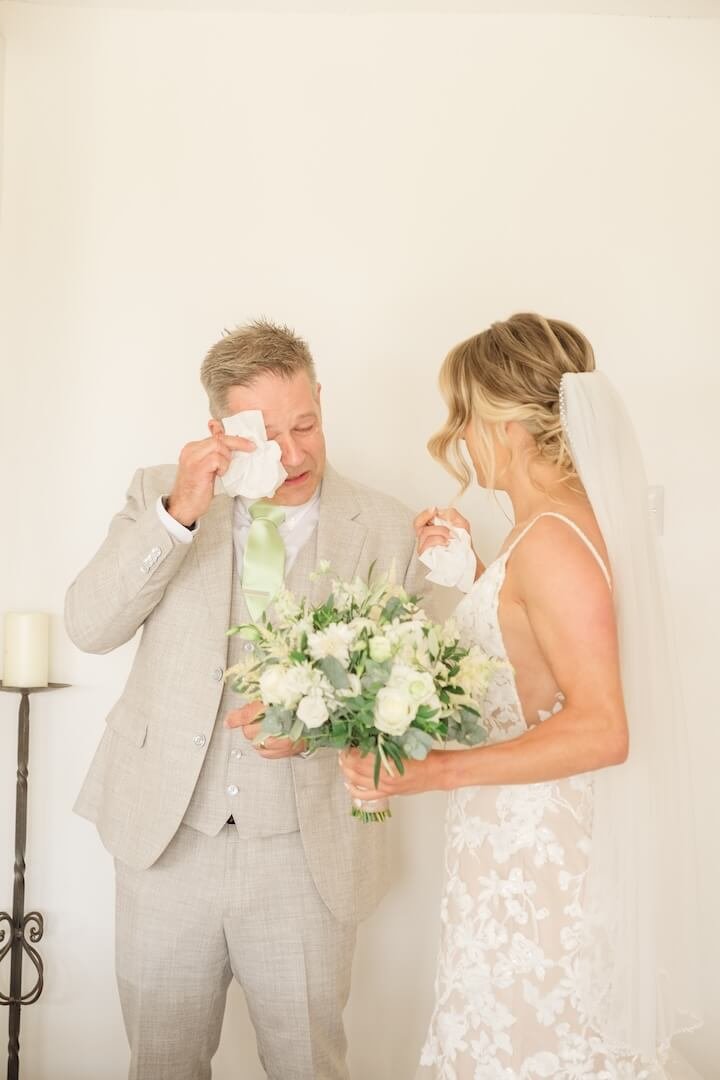 Bride with her mother during getting ready photos