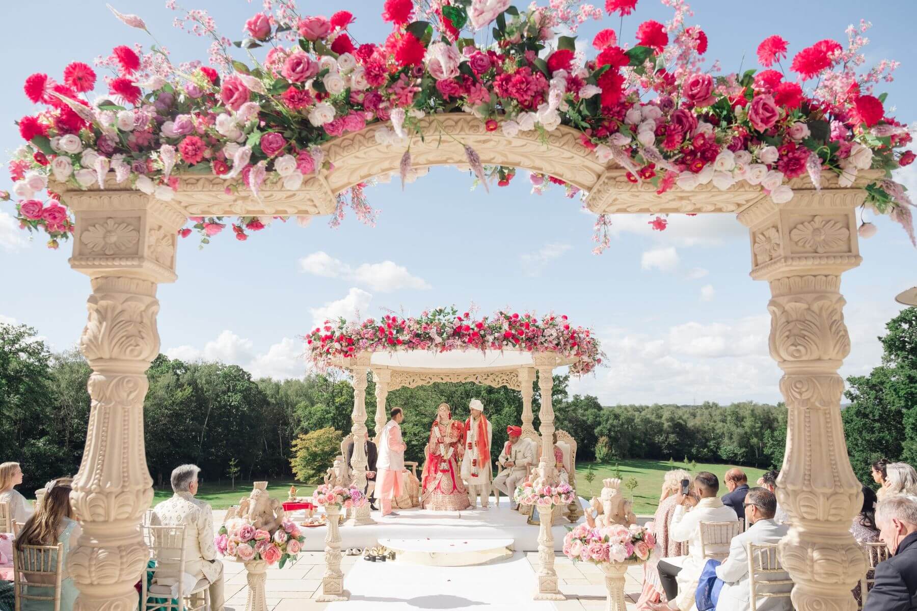 Destination wedding photographer, outdoor ceremony at a wedding abroad