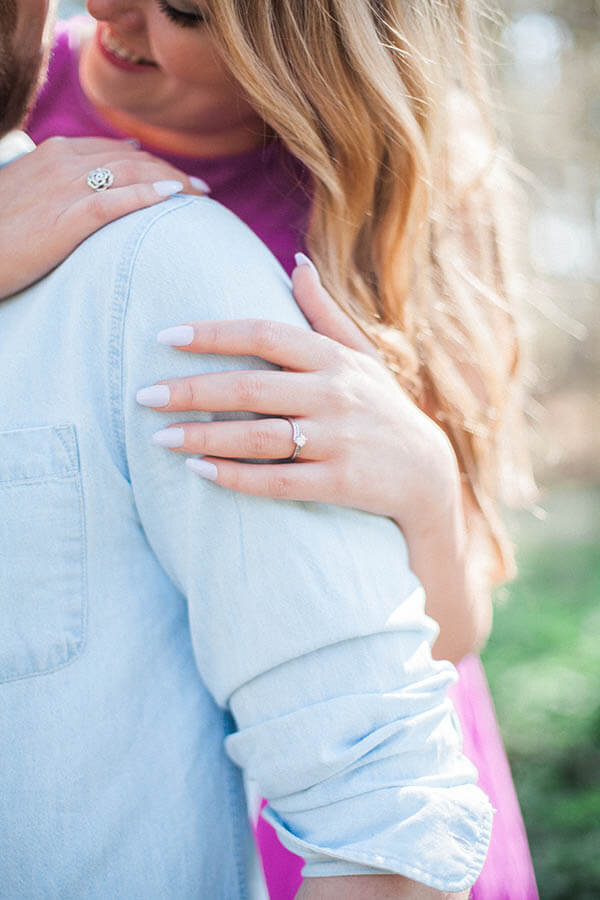 Engagement shoot photo for a wedding website