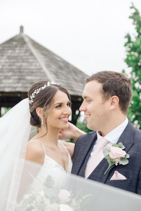 Couple exchanging heartfelt vows during the wedding ceremony