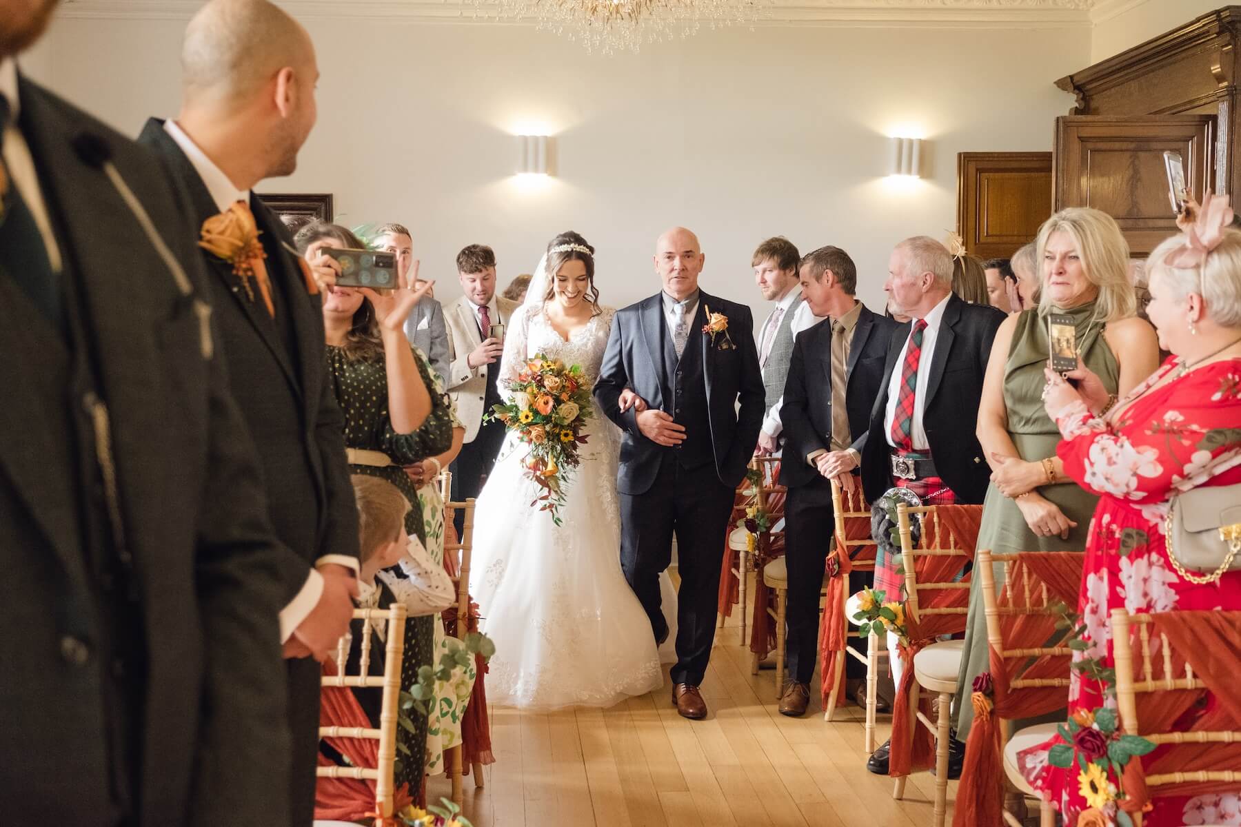 The ceremony begins at Standon Hall