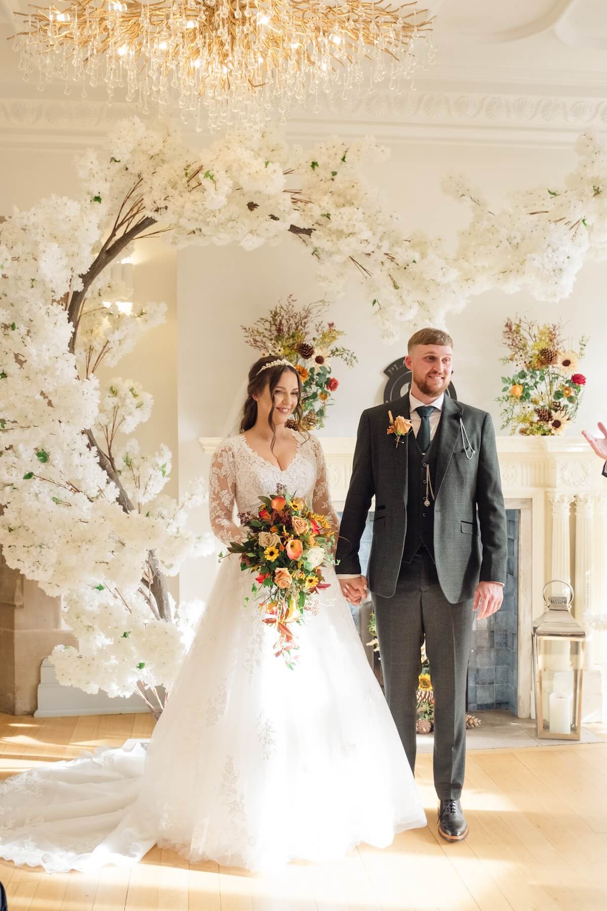 Just married at Standon Hall