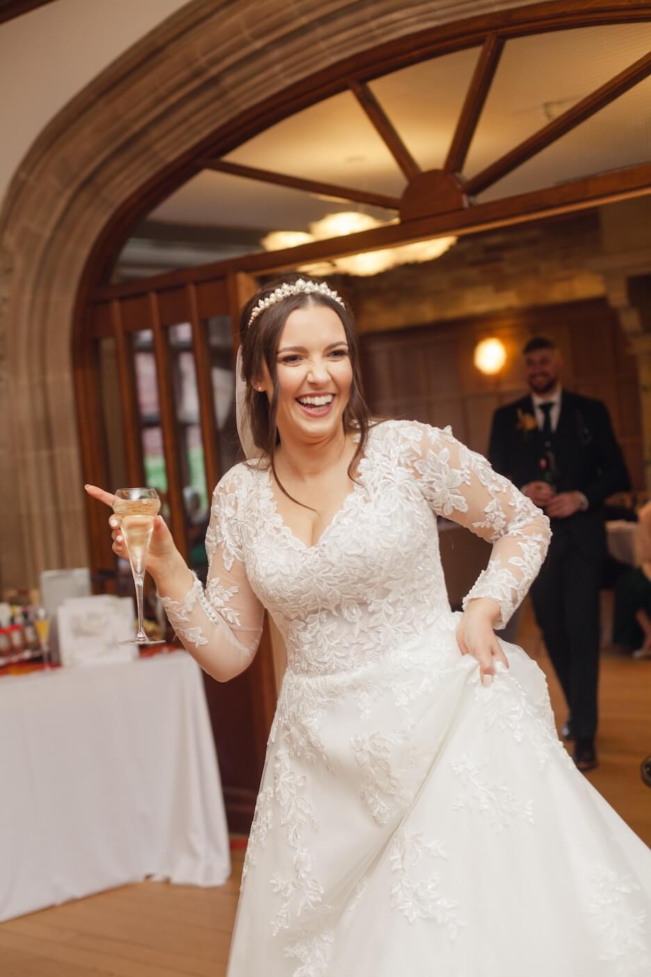 Guests enjoying the drinks reception at Standon Hall