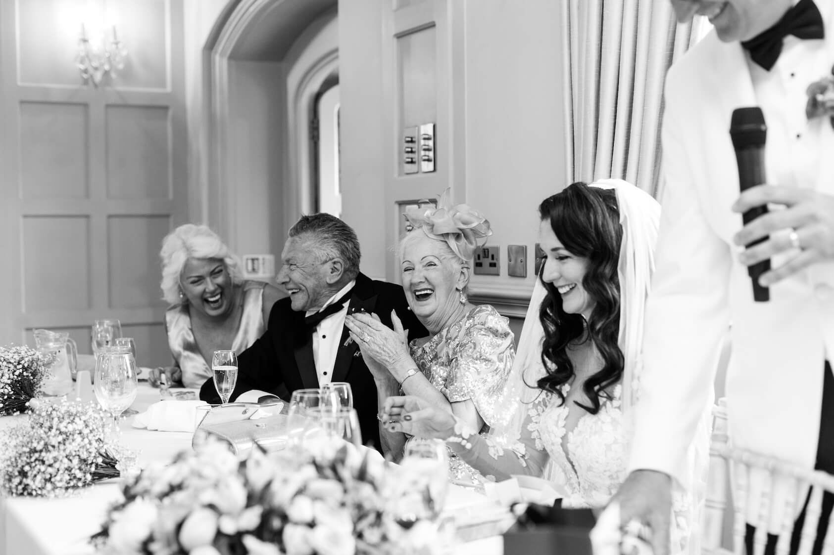 Weston Hall wedding photographer, Carrie and David's spring wedding in black and white