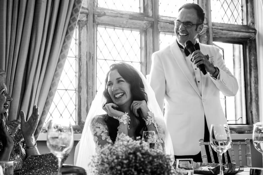 Wedding breakfast in the Westminster Suite at Weston Hall