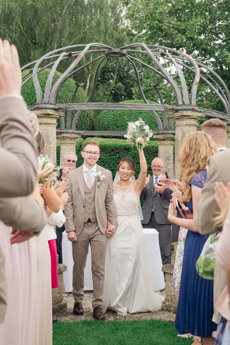 Just married at Birtsmorton Court in Worcestershire