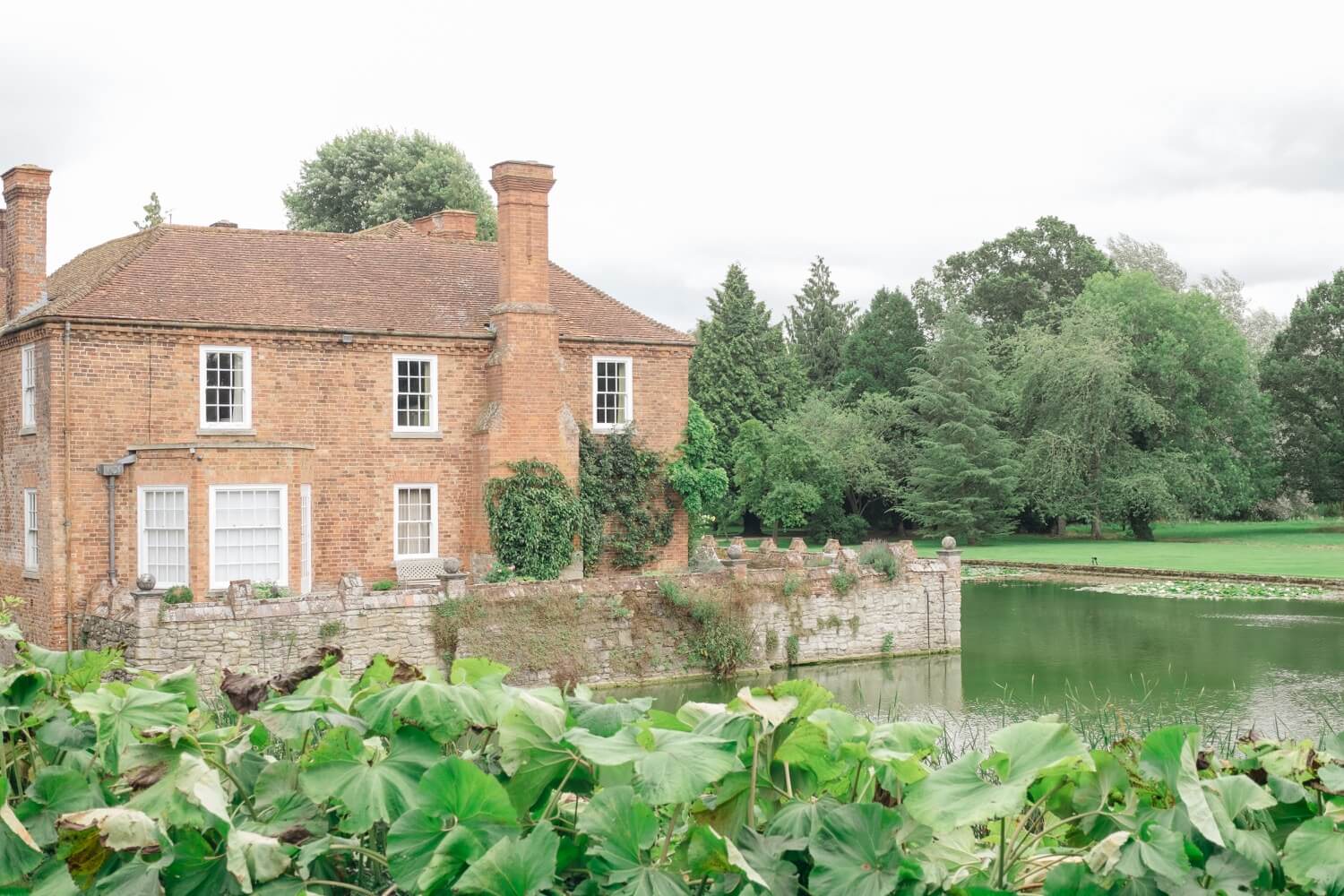 The grounds at Birtsmorton Court during the drinks reception