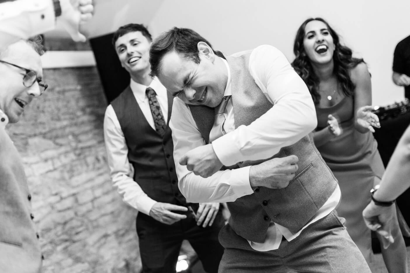 Guests on the dancefloor at Birtsmorton Court