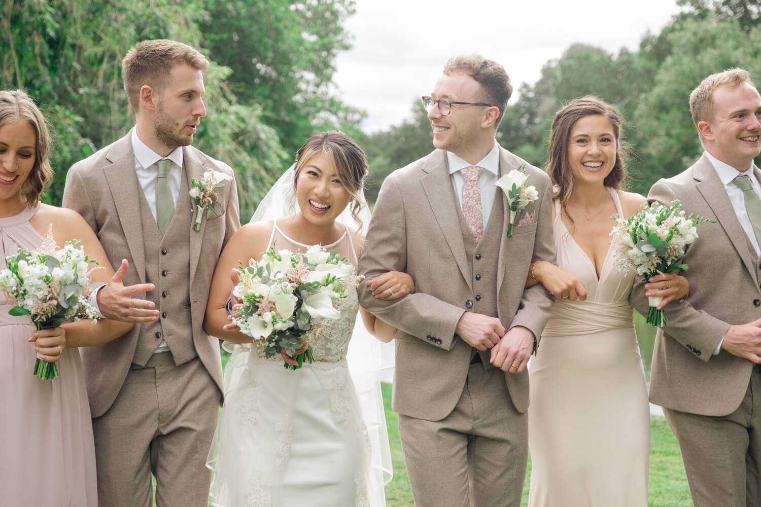 Bridal group at Birtsmorton Court in the Malvern Hills