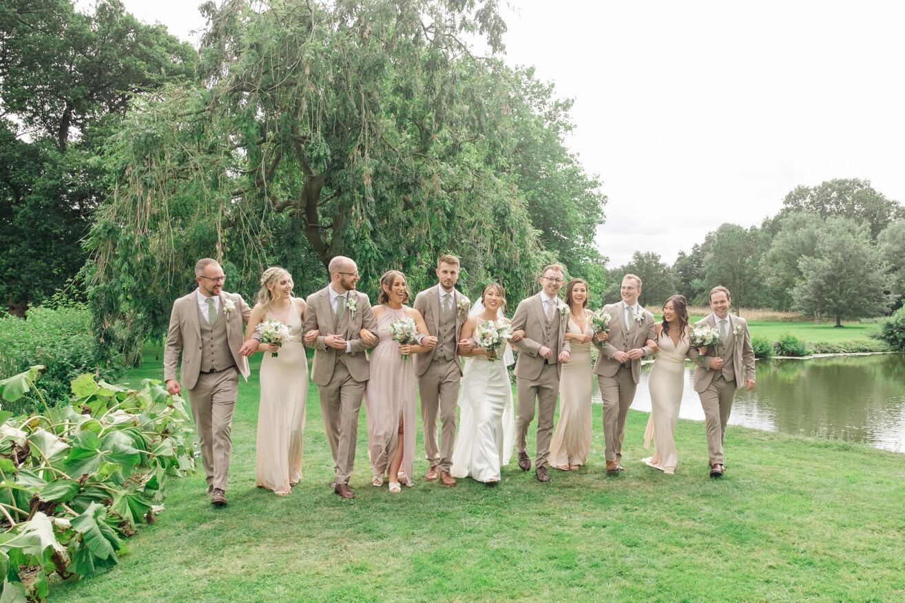 Bridal party at Birtsmorton Court